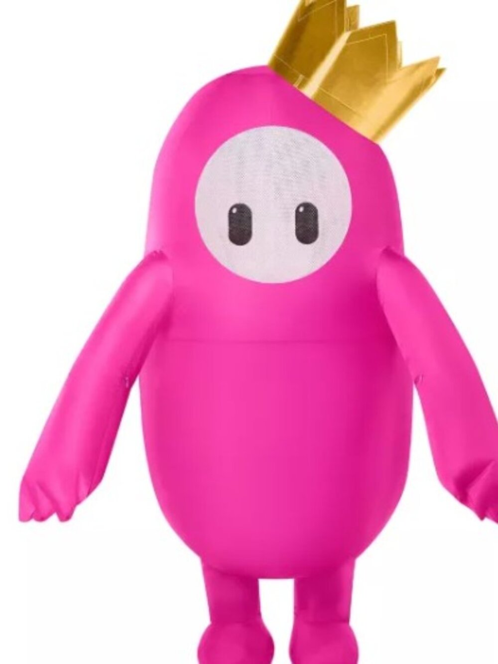 Inflatable Fall guy Costume with Gold Crown Child Halloween Blow Up Suit